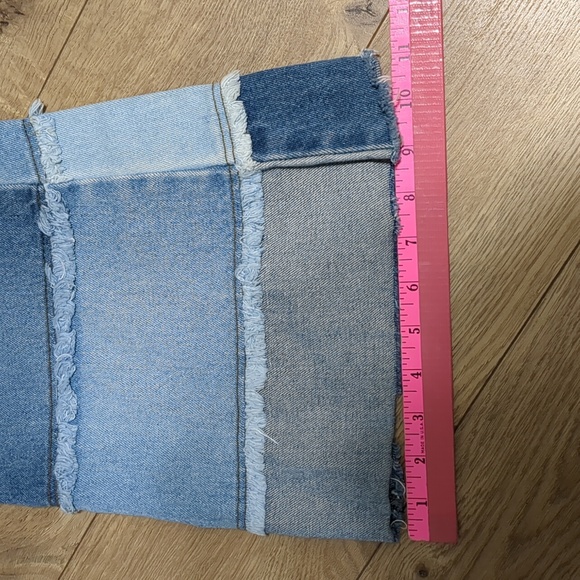 Vtg '00s Zana di patchwork flare jeans size 11 - Picture 10 of 13